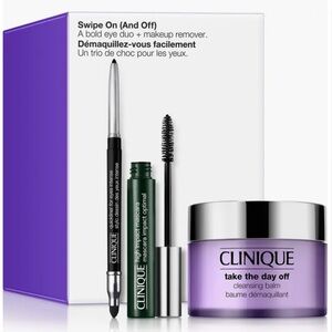 CLINIQUE Swipe On & Off Eye Set-Mascara, eyeliner & makeup remover*NEW